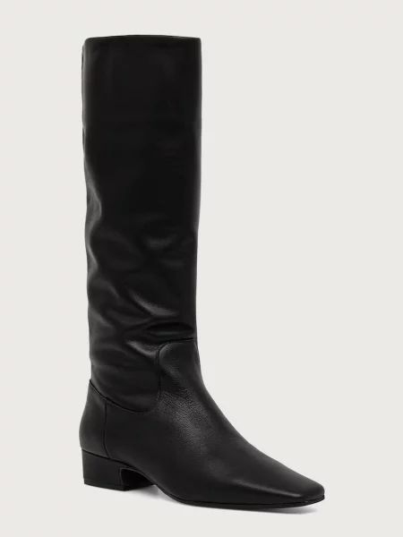 Steve Madden cizme pentru femei din piele Gwyneth negru