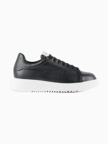 Sneakerși Emporio Armani din piele negru