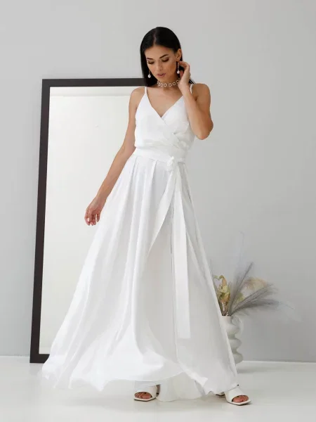 Jadone Fashion Сукня максі Suknya_Bonsi_bila білий