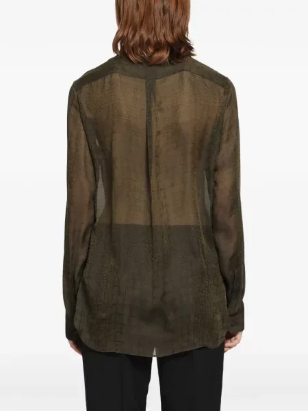 Cămașă Tom Ford cu imagine verde