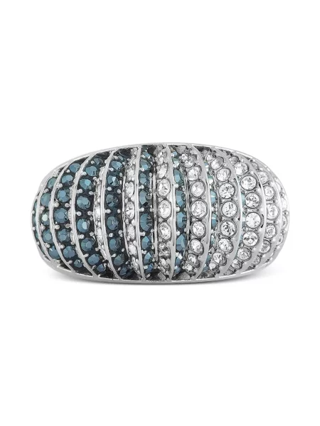 Inel Swarovski argintiu