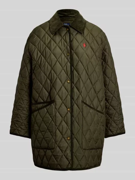 Płaszcz Polo Ralph Lauren z logo pikowany zielony