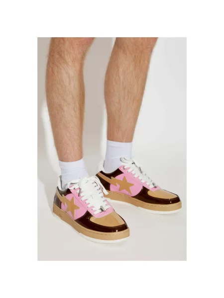 Lakierowane sneakersy A Bathing Ape® skórzane brązowe
