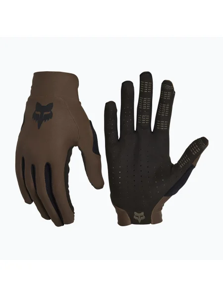 Cyklistické rukavice Fox Racing Flexair ash hnědé
