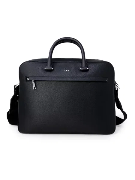 Torba na laptop z detalem z logo model ‘Ray’ Boss czarna