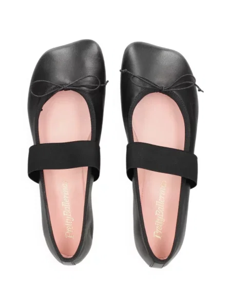 Презрамки балеринки Pretty Ballerinas с панделка черно