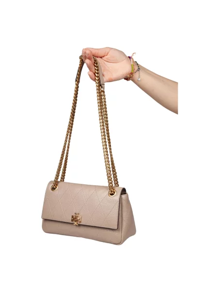 Torebka Tory Burch skórzana beżowa