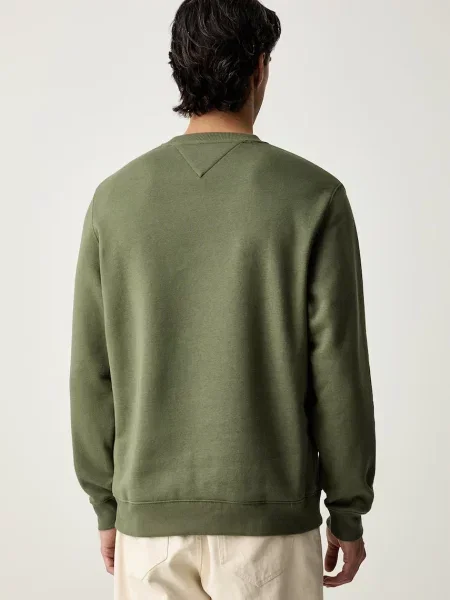 Tommy Jeans bluza z bawełną zielona
