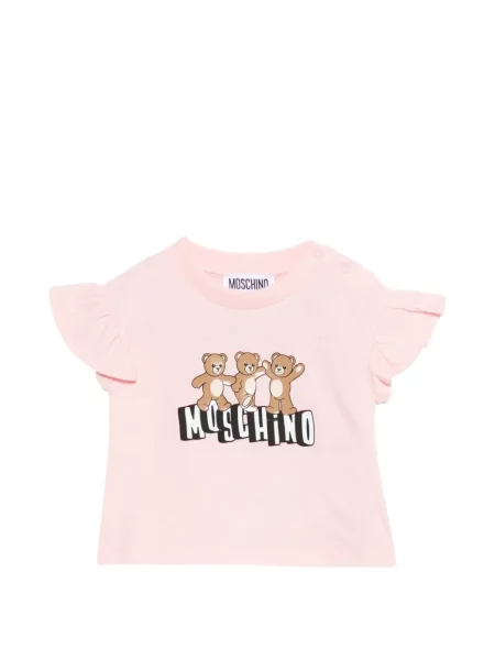 Koszulka dziecięca Moschino różowa