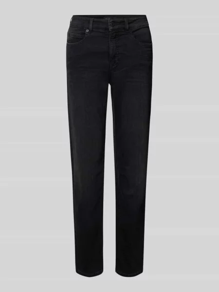 Jeansy z wpuszczanymi model ‘Melly Base’ Opus Pants czarne