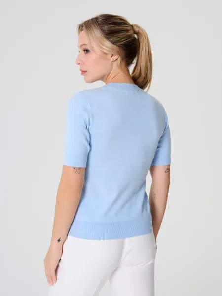 Светр-блузка синій