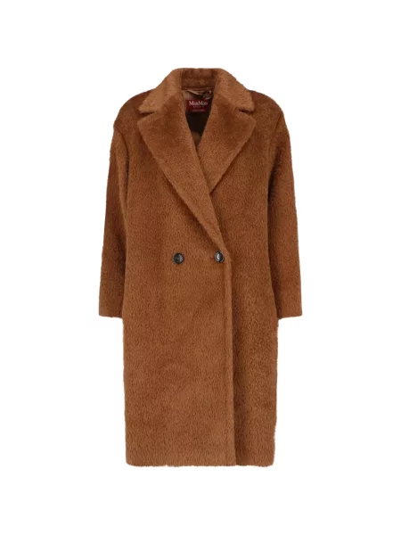 Palton Max Mara cu două rânduri de nasturi maro
