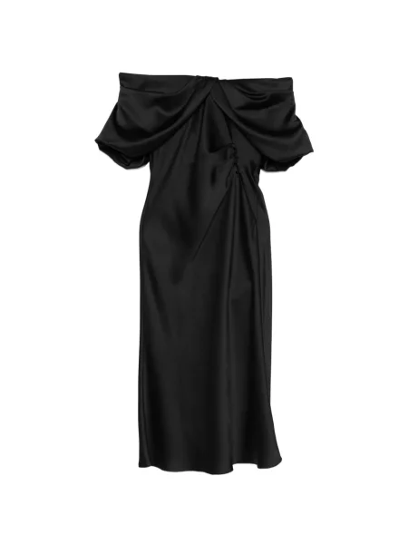 Sukienka midi Alexander Mcqueen do kolan bez ramiączek garniturowa czarna