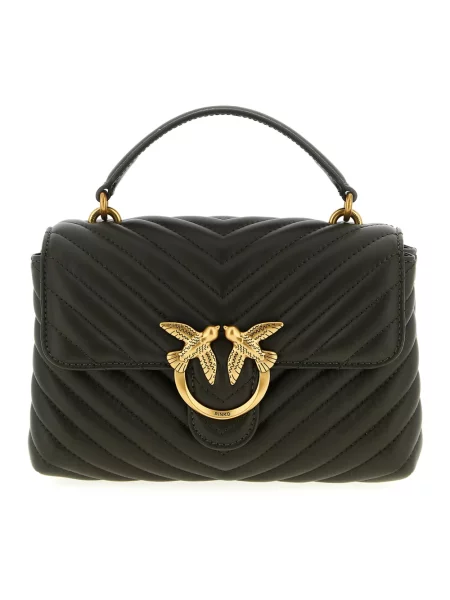 Mała mały torebka skórzana Pinko skórzana zielona