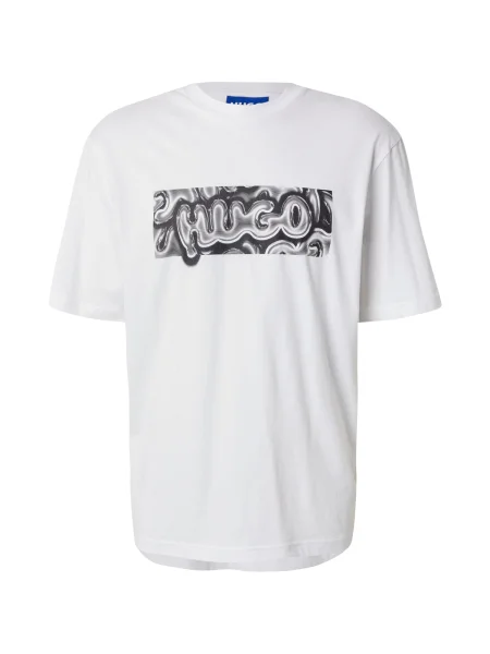 HUGO Tricou Nedirix alb