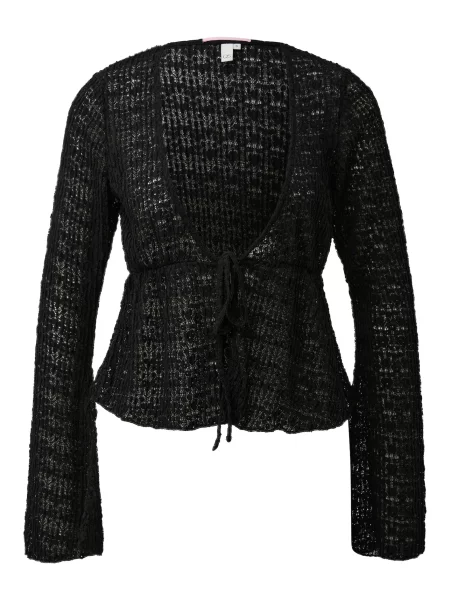 QS Geacă tricotată negru