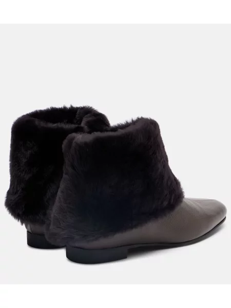Cizme scurte Toteme din piele maro