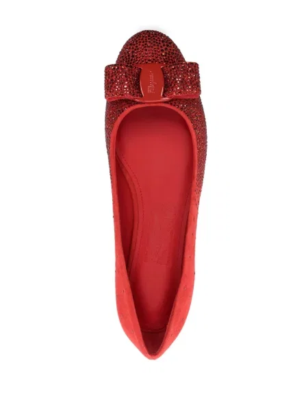 Μπαλαρίνες Ferragamo με φιόγκο κόκκινο