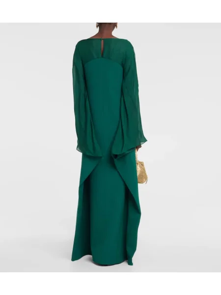 Rochie Safiyaa de mătase verde