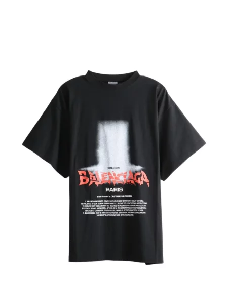 Tricou Balenciaga cu imagine negru
