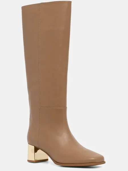 MICHAEL Michael Kors ghete de piele Matilda cu drept maro