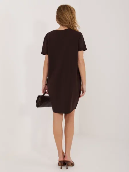 Rochie mini Rue Paris cu mâneci scurte alb