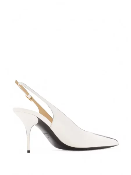 Pantofi cu toc Versace slingback alb