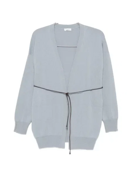 Cu centură cardigan Peserico albastru