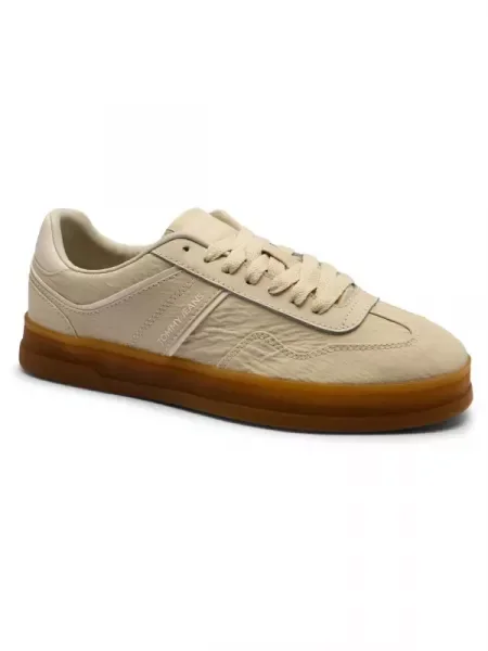 Tommy Jeans Sneakers THE GREENWICH cu adaos de piele bej