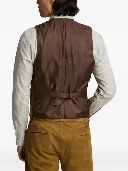 Γιλέκο Ralph Lauren Rrl σουέτ καφέ