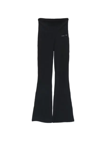 Pantaloni Sporty & Rich cu imagine evazate negru