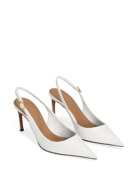 Pantofi cu toc Dolce & Gabbana din piele slingback alb