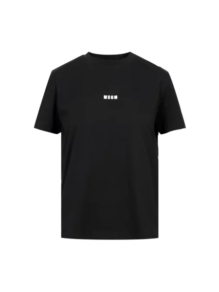 MSGM t-shirt gładki czarny