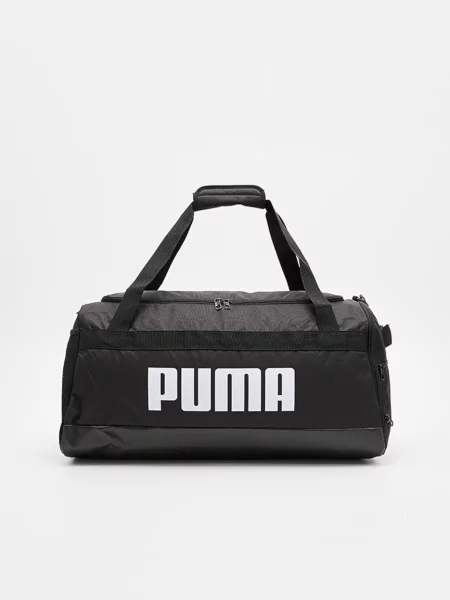 PUMA Αθλητική τσάντα Challenger μαύρο λευκό