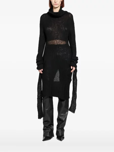 Pulover Yehuafan de mohair negru