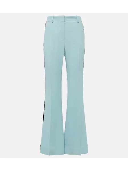 Pantaloni Nina Ricci de catifea albastru