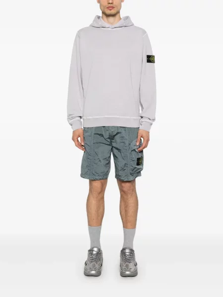 Hanorac cu glugă Stone Island cu strasuri violet