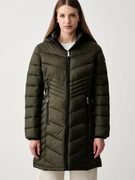 DKNY jachetă lungă pentru femei verde