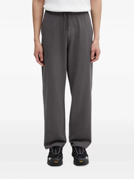 Pantaloni sport The North Face cu broderie cu cordon gri