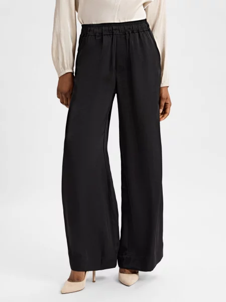 MbyM Spodnie Asaka-M Kobiety Sztuczne włókno jednolity S czarny