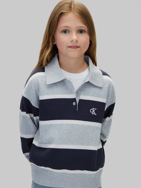 Calvin Klein Jeans sveter detský sivá