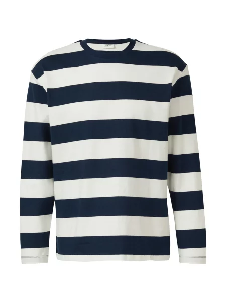 S.Oliver Tricou bleumarin alb