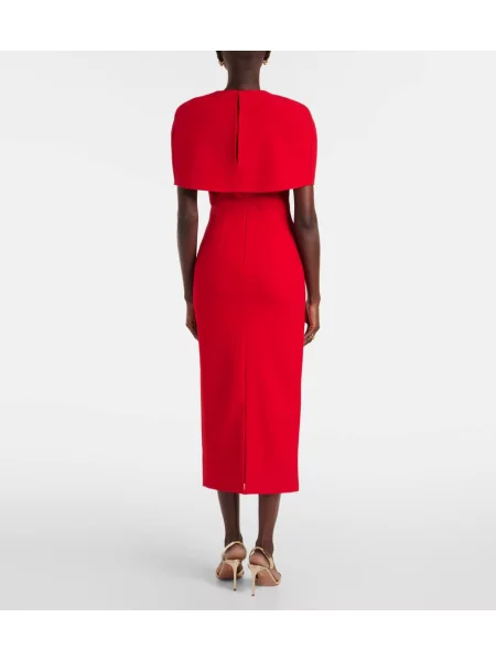 Rochie midi Roland Mouret până la genunchi de costum roșu