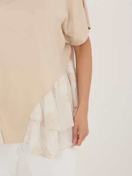 Bluză Italy Moda evazată alb