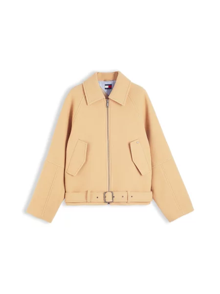 Tommy Jeans Geacă de primăvară-toamnă nisipiu