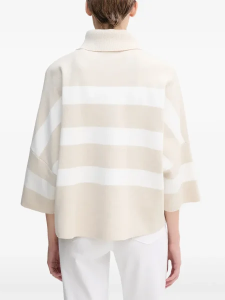 Pulover Joseph Ribkoff cu dungi de jumătate de fermoar