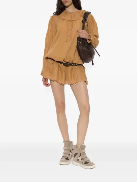 Rochie mini Marant Etoile cu broderie maro