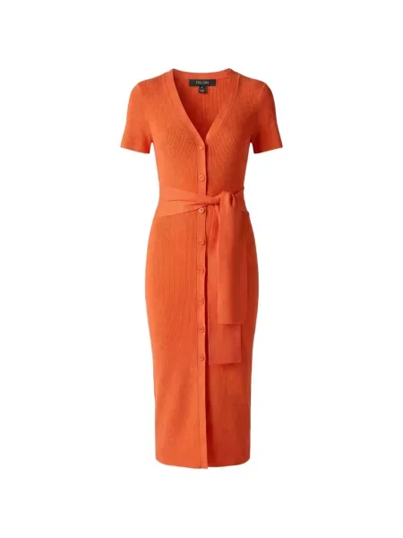 Rochie midi Toccin tricotate portocaliu