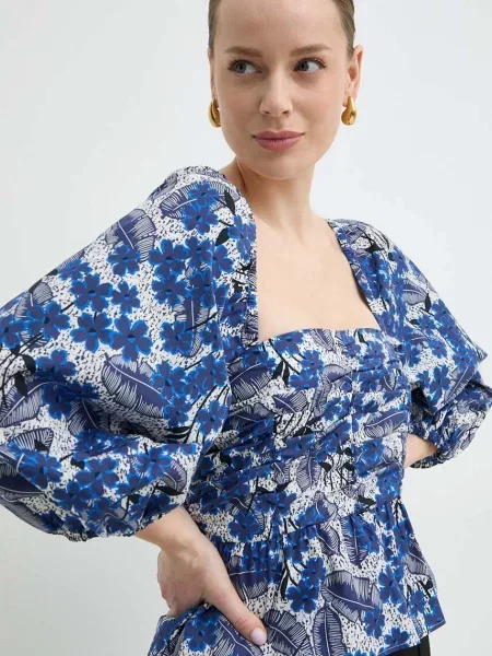 Weekend Max Mara bluză din femei cu model albastru