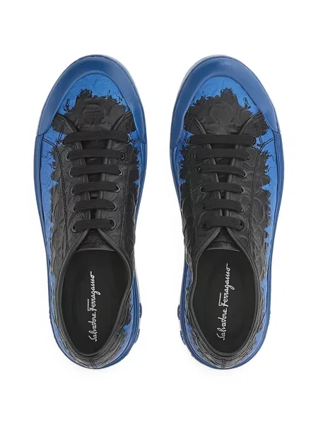 Sneakerși Ferragamo din piele negru
